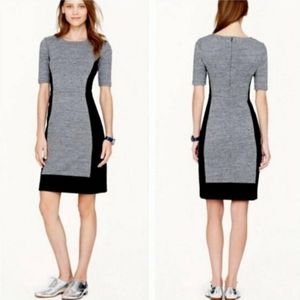 J Crew Factory Gray Black Colorblock Dress